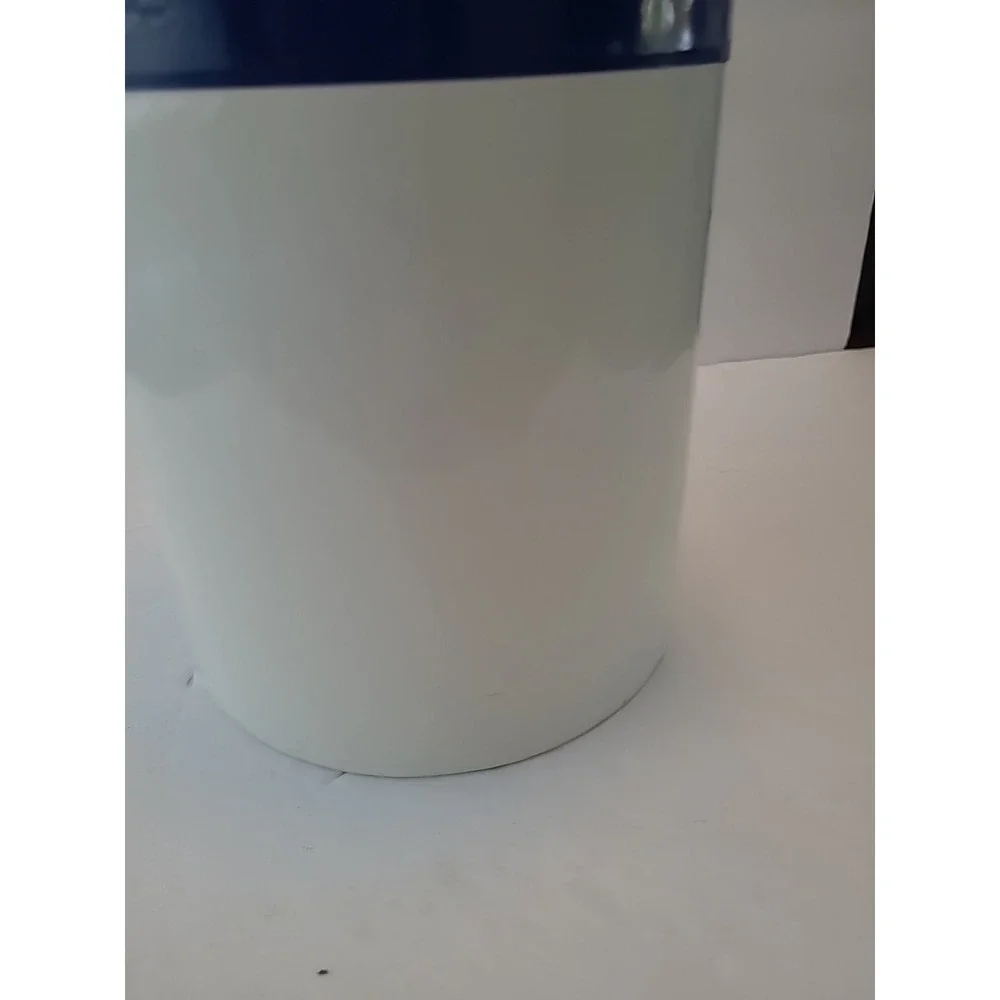 Vintage Ice‎ Bucket White Green Blue With Handle And Lid 12